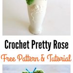 Crochet Pretty Rose Free Pattern and Photo Tutorial