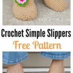 Crochet Simple Slippers Free Pattern and Video Tutorial