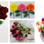 Valentine’s Day Crochet Flowers Free Patterns