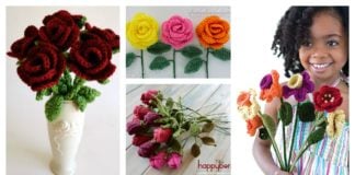 Valentine’s Day Crochet Flowers Free Patterns