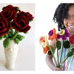 Crochet Valentine’s Day Flowers Free Patterns