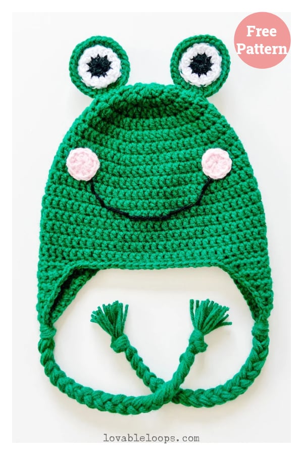 Easy Frog Hat Free Crochet Pattern