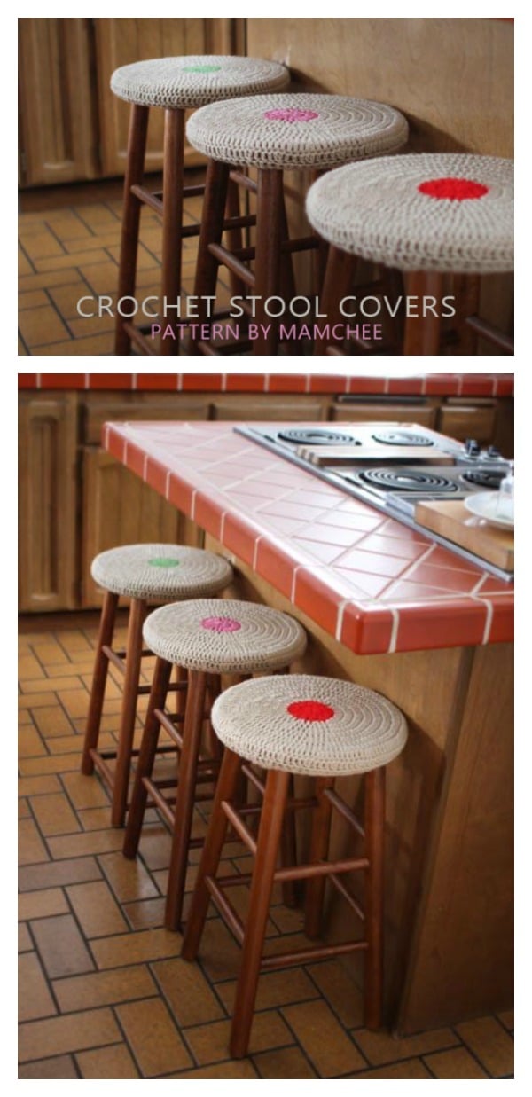 Easy Stool Covers Free Crochet Pattern