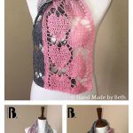 Falling Hearts Lace Scarf Free Crochet Pattern