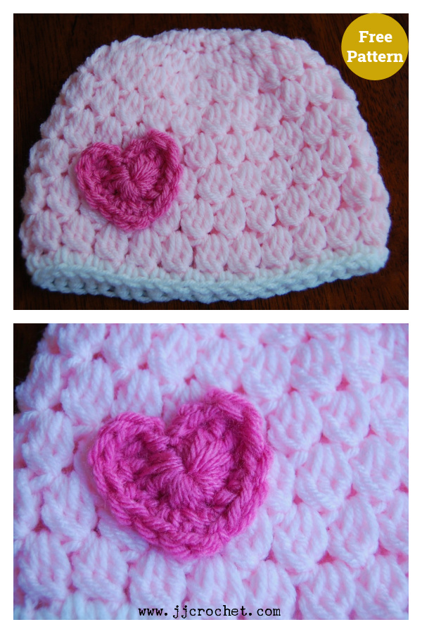 Girl’s Valentine’s Day Hat Free Crochet Pattern