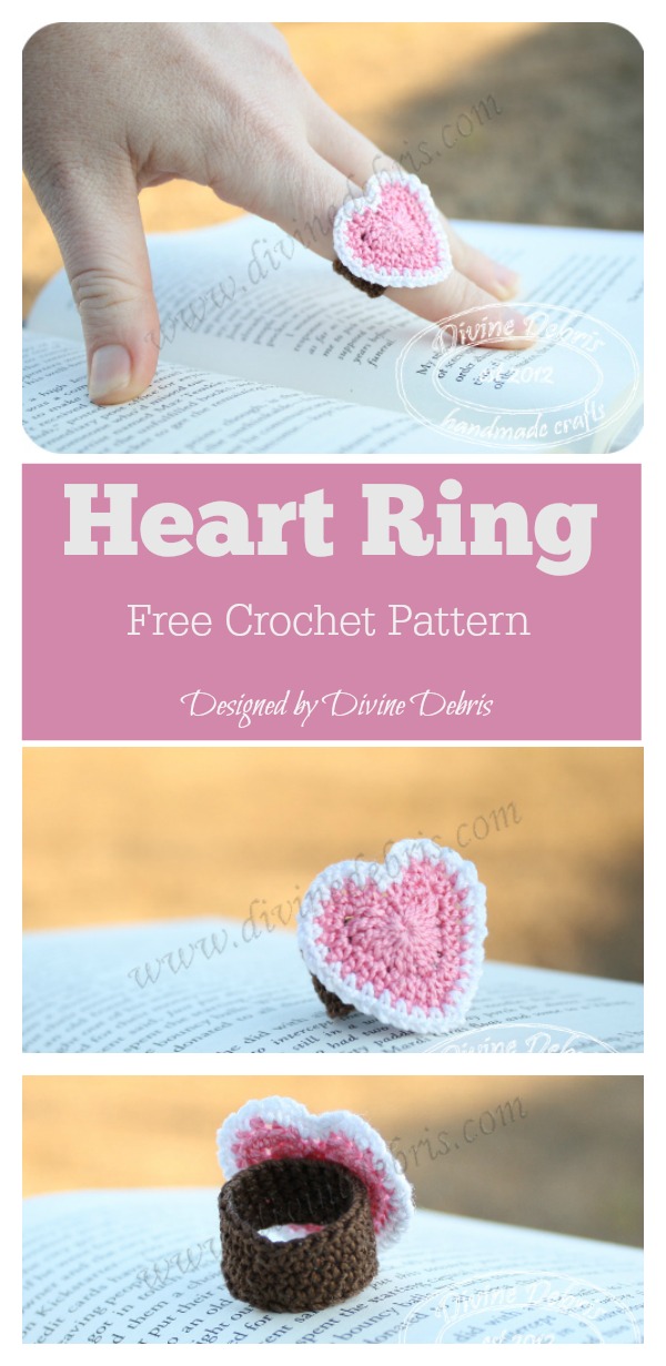 Heart Ring Free Crochet Pattern