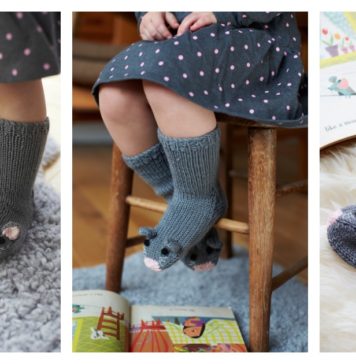 Knit Mice Socks Free Pattern