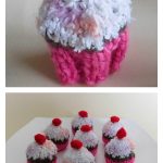 Knitted Chocolate Cupcakes Free Pattern