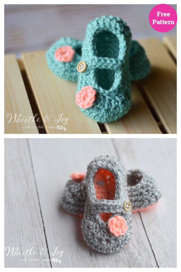 Little Dot Mary Janes Free Crochet Pattern