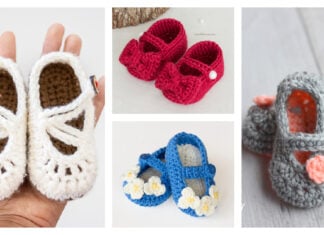 Mary Jane Baby Booties Free Crochet Patterns