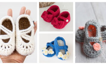 Mary Jane Baby Booties Free Crochet Patterns