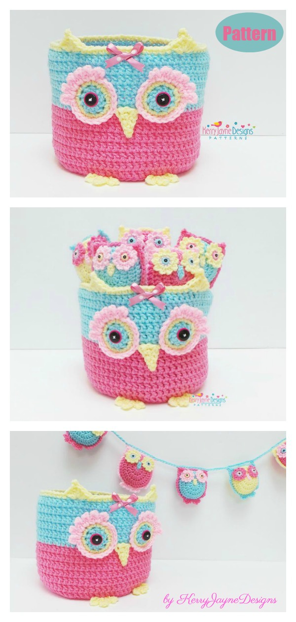 Owl Basket Crochet Pattern