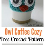 Owl Coffee Cozy Free Crochet Pattern