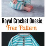 Royal Crochet Onesie Free Pattern