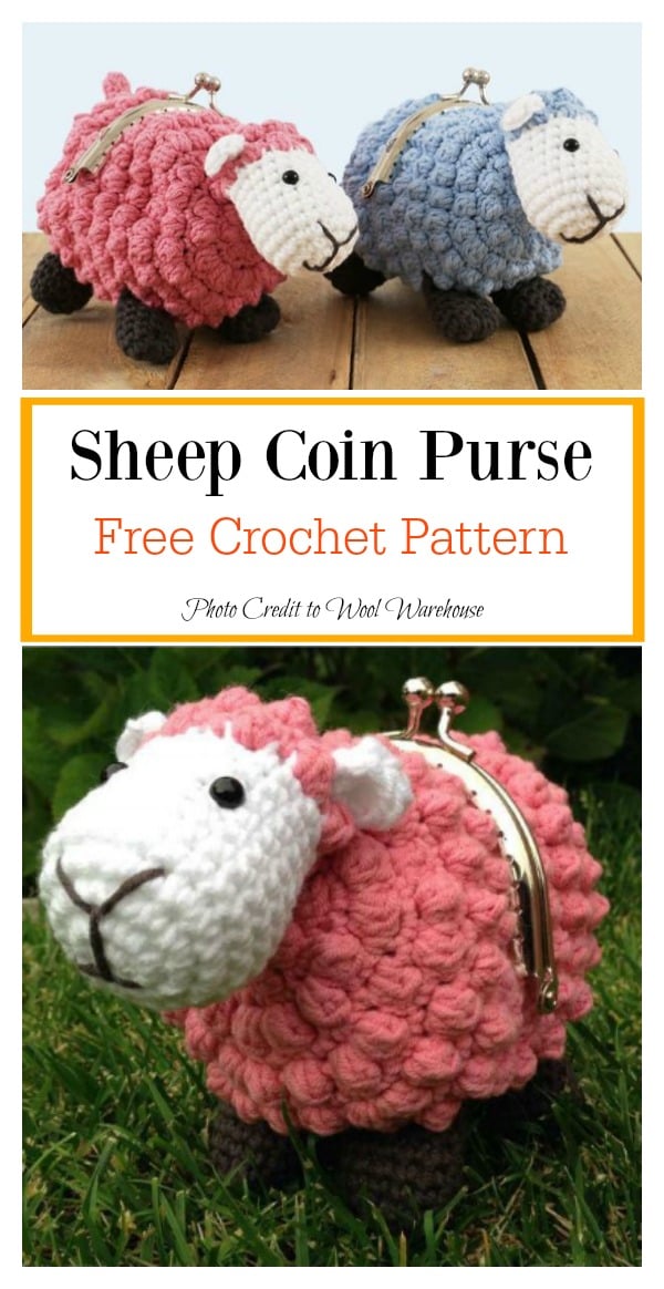 Sheep Coin Purse Free Crochet Pattern