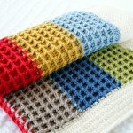 Waffle Stitch Crochet Blanket  Pattern