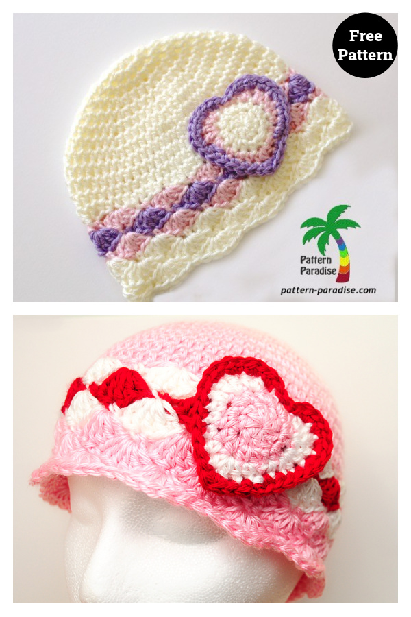 hdc Heart Hat Free Crochet Pattern