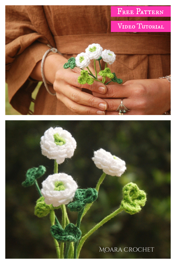Clover Flower Free Crochet Pattern and Video Tutorial