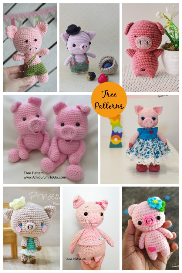 Crochet Amigurumi Pig Free Patterns 