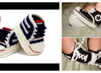 Crochet Baby Converse Sneakers Free Pattern and Video Tutorial