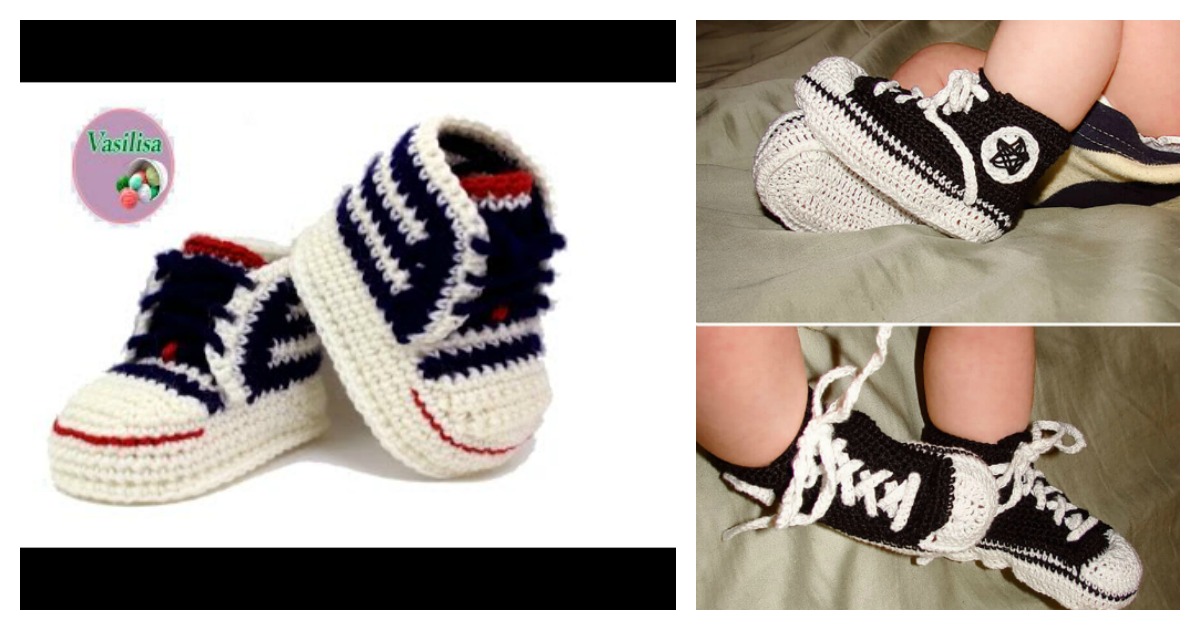 crochet baby converse sneakers pattern