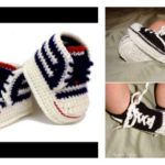 Crochet Baby Converse Sneakers Free Pattern and Video Tutorial