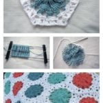 Crochet Hairpin Lace Sunburst Hexagon Motif Blanket Free Pattern