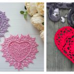 Crochet Lovely Heart Doilies Free Patterns Great for Valentine’s Day