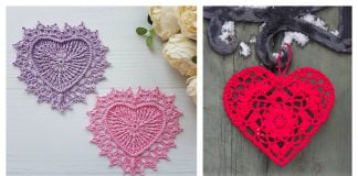 Crochet Lovely Heart Doilies Free Patterns Great for Valentine's Day