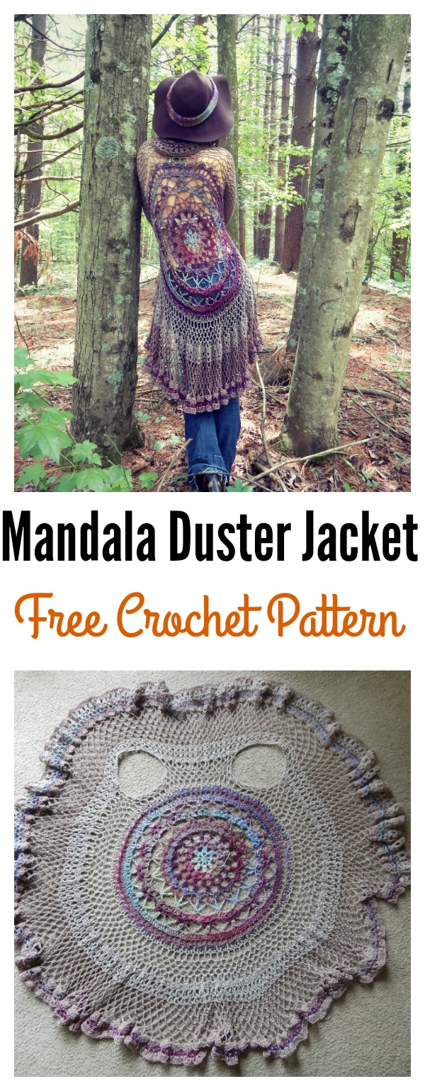 Crochet Mandala Duster Jacket Free Pattern