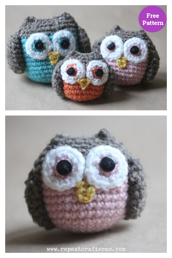 Crochet Owl Family Amigurumi Free Pattern