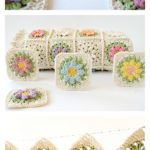 Crochet Primavera Flowers Granny Square Free Pattern and Tutorial