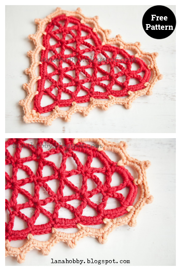 Heart Doily Free Crochet Pattern
