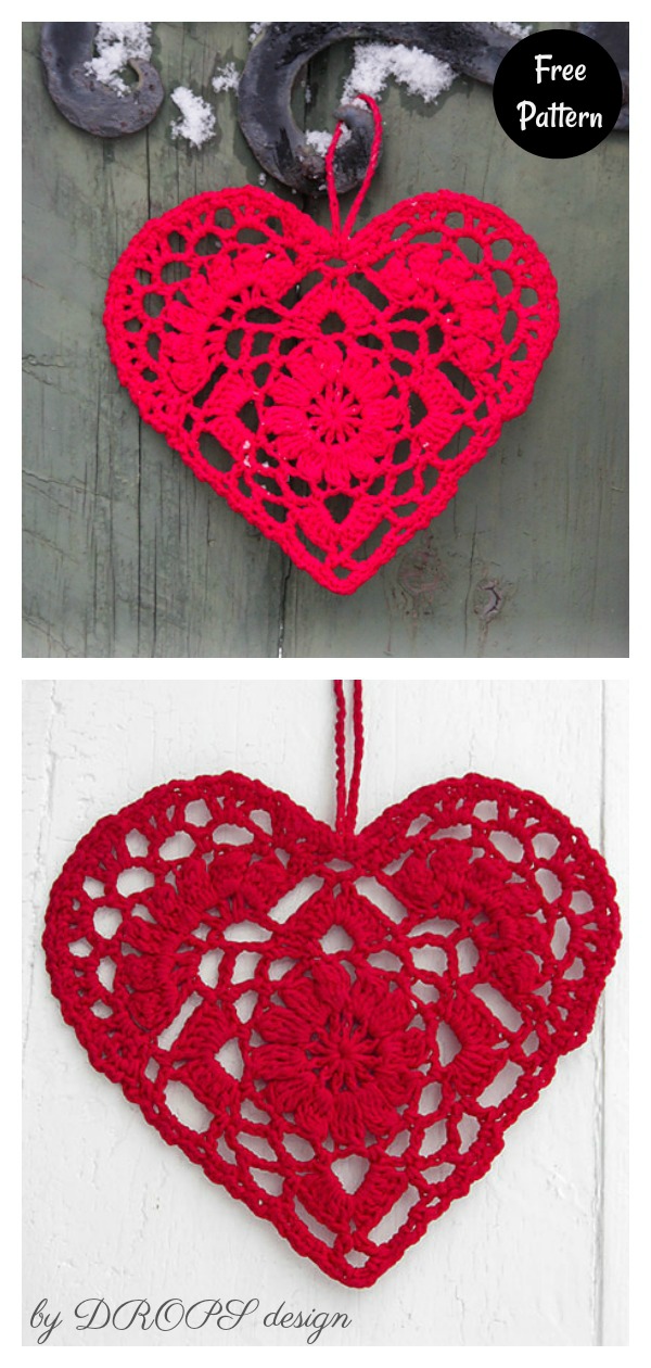 Heart Doily Free Crochet Pattern 