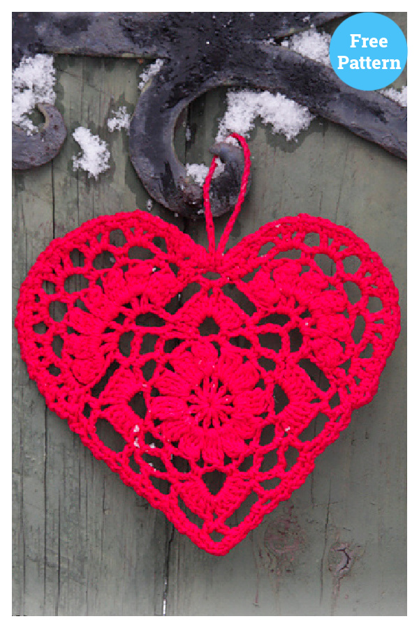 Heart Doily Free Crochet Pattern