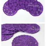 Hearts Doily Coaster Free Crochet Pattern