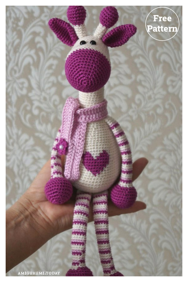 Hearty Giraffe Amigurumi Free Crochet Pattern