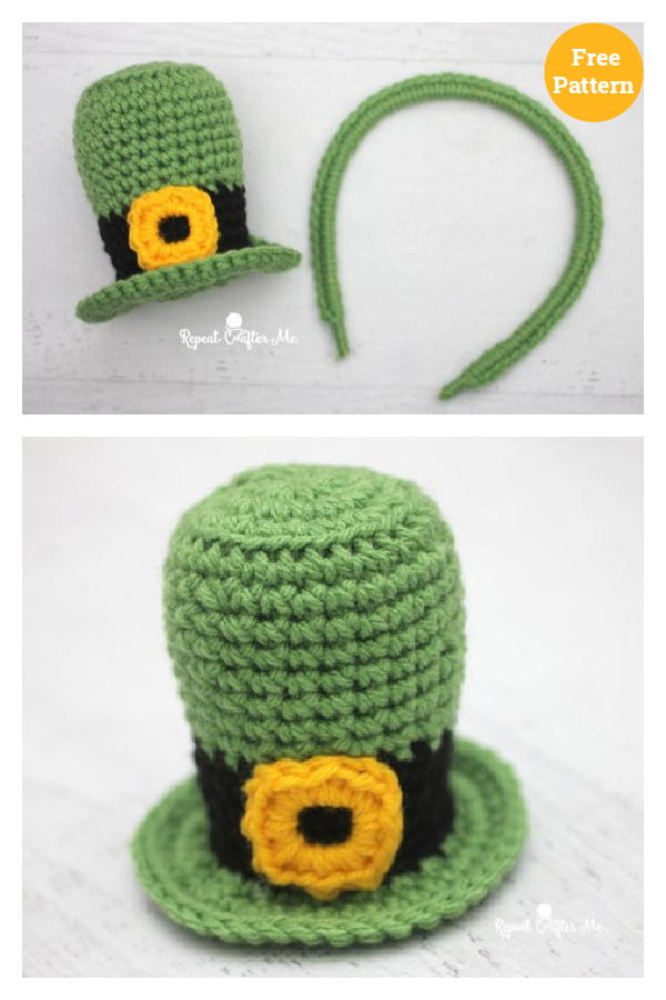 Leprechaun Hat Headband Free Crochet Pattern