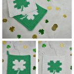 Shamrock Dishcloths Free Crochet Pattern