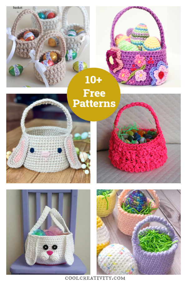 10+ Easter Basket Free Crochet Patterns