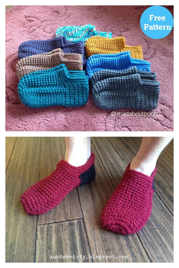 Ahh Spa Mens Slippers Free Crochet Pattern