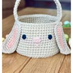 Bunny Easter Basket Free Crochet Pattern