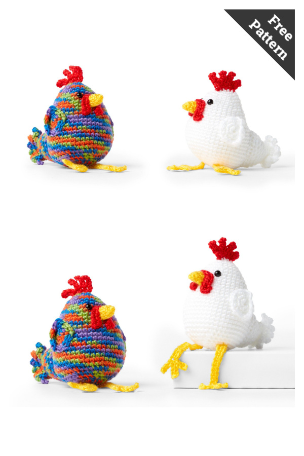 Chicken Rooster Free Crochet Pattern