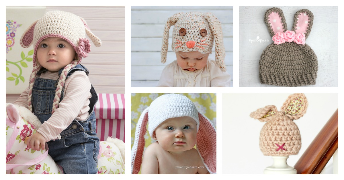 outfit ideas baby shower Free Adorable Easter Crochet Bunny Hat for 8 Patterns