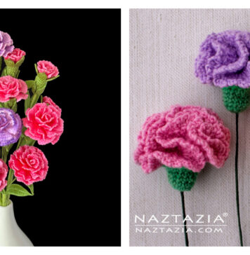 Crochet Carnation Flower Patterns for Mother's day
