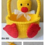 Crochet Duckling Basket Free Pattern