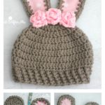 Crochet Chunky Bunny Hat Free Pattern