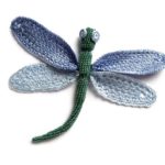 Crochet Dragonfly Applique with Diagram