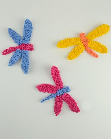 Crochet Dragonfly applique Free Pattern