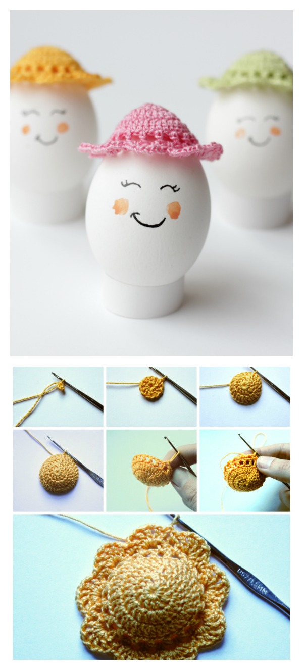  Crochet Easter Egg Bonnets Free Pattern